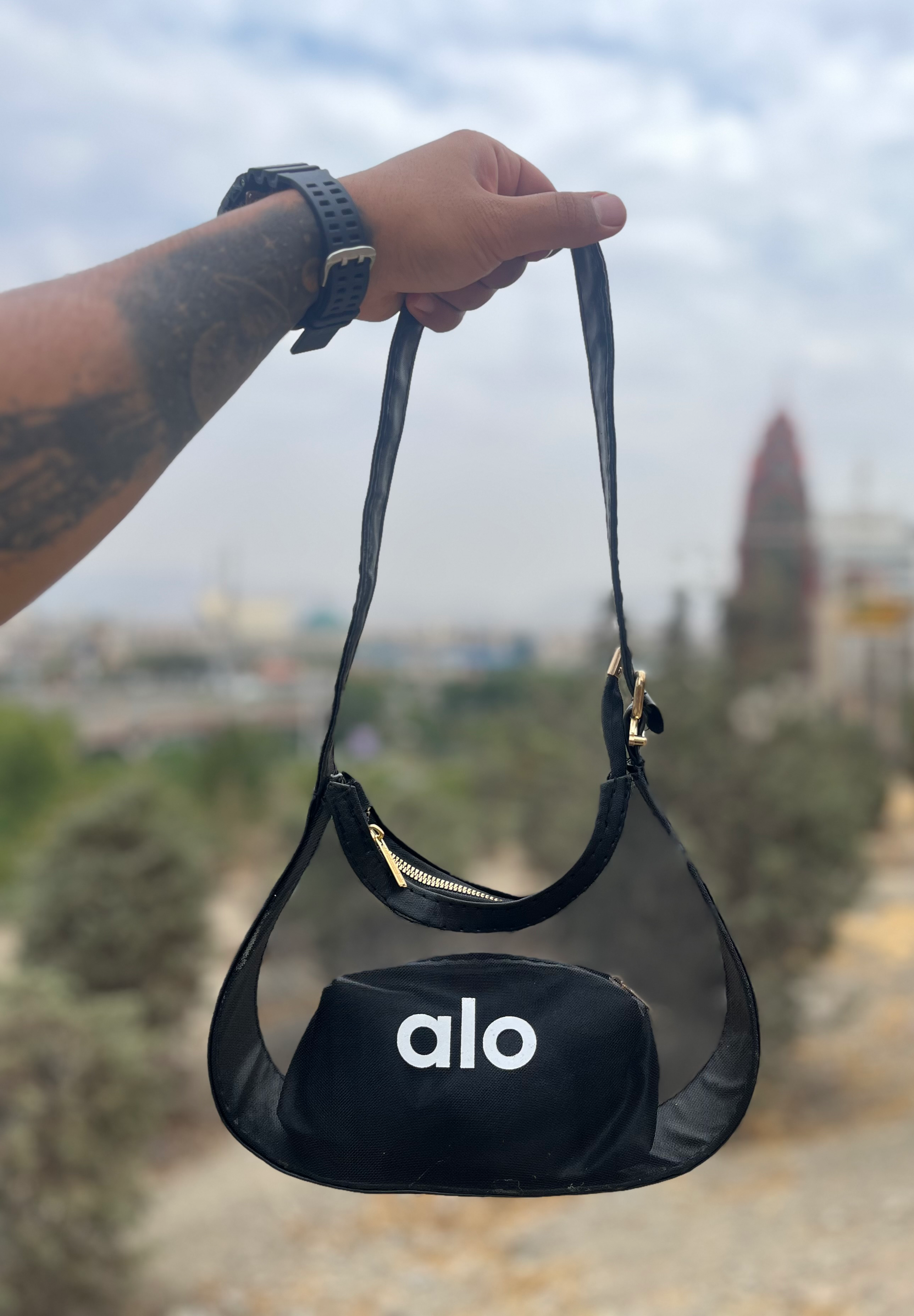 کیف قایقی توری شفاف مدل alo
