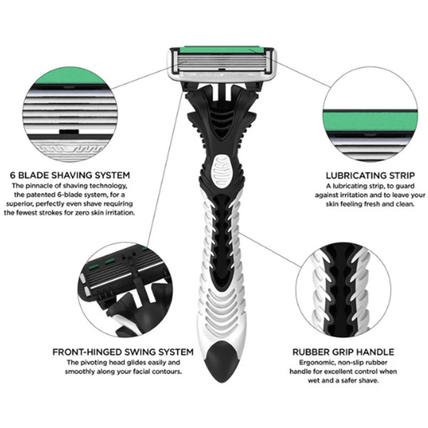 خودتراش دورکو مدل ۶ لبه | اصلاح نرم و دقیق Dorco 6 Blade (اصل)