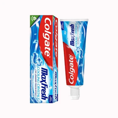 خمیردندان کولگیت مدل Max Fresh (رایحه Cool Mint - آبی) 100 میل 12 عددی