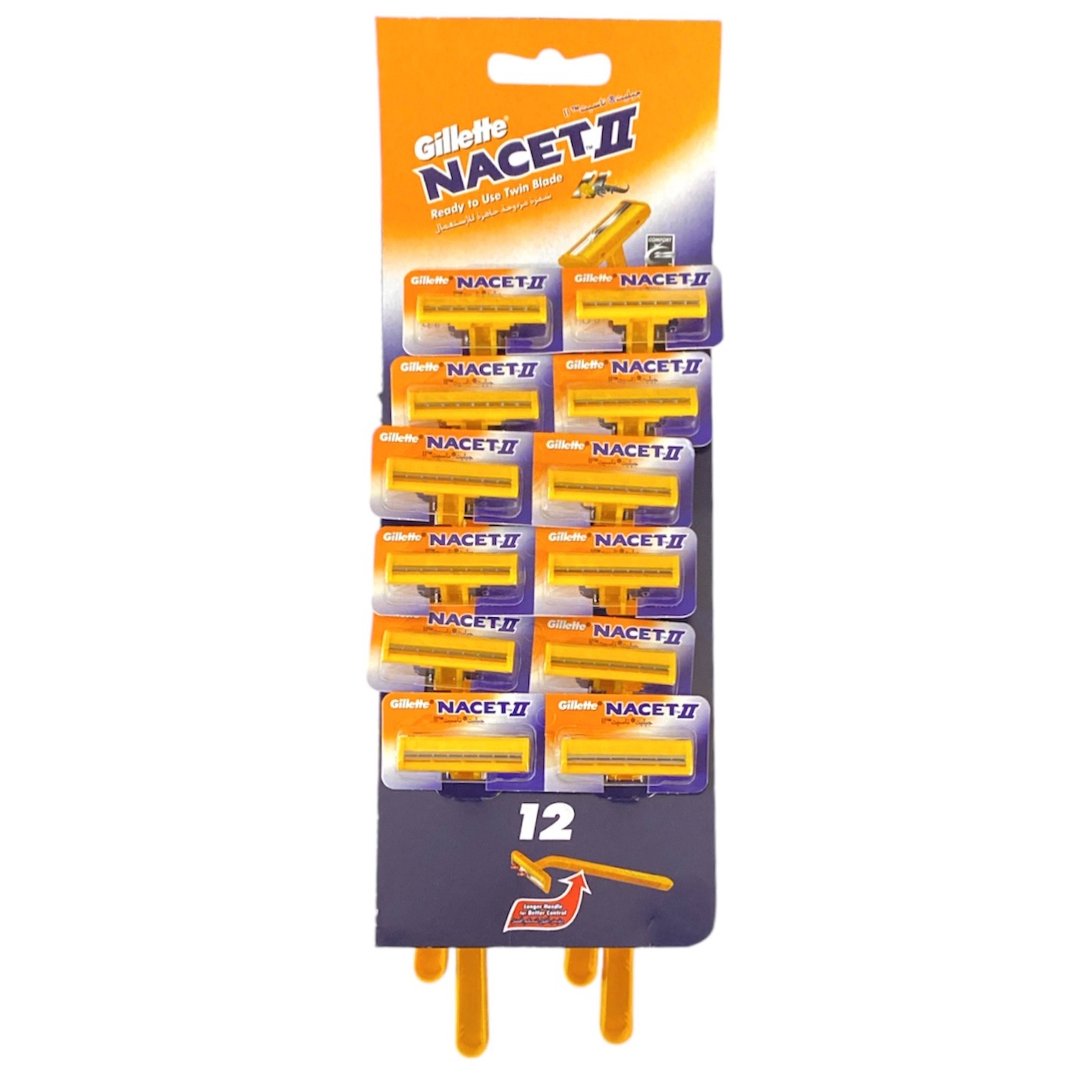 خودتراش ژیلت Nacet II — بسته ۱۲ عددی (ورقه‌ای)